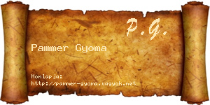 Pammer Gyoma névjegykártya